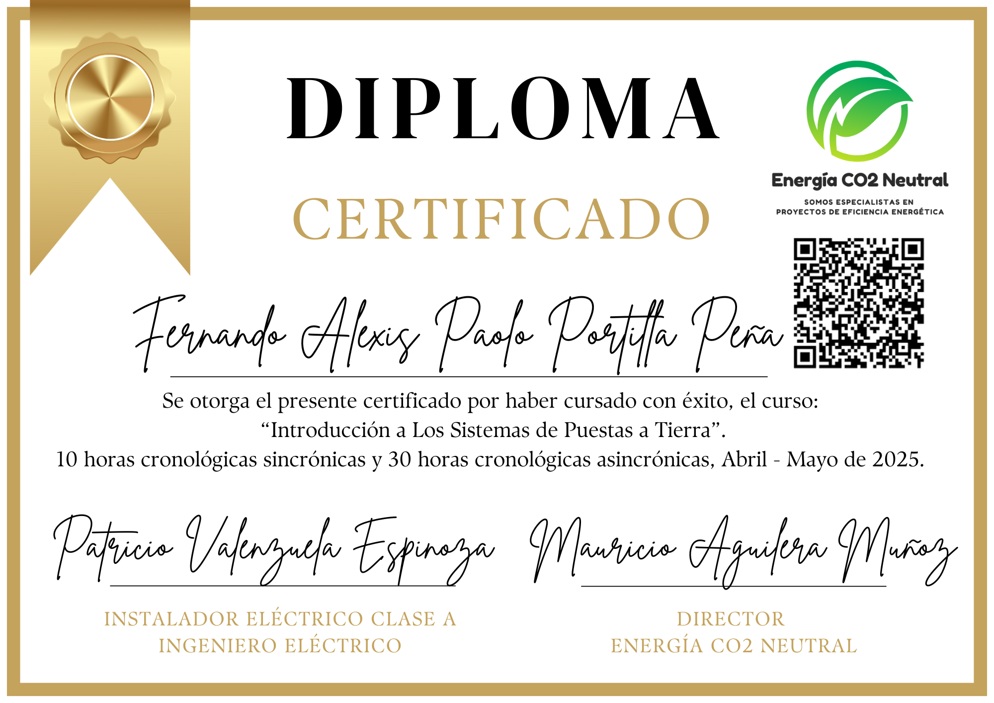 Diploma Certificado Fernando Portilla Diploma Certificado Fernando Portilla