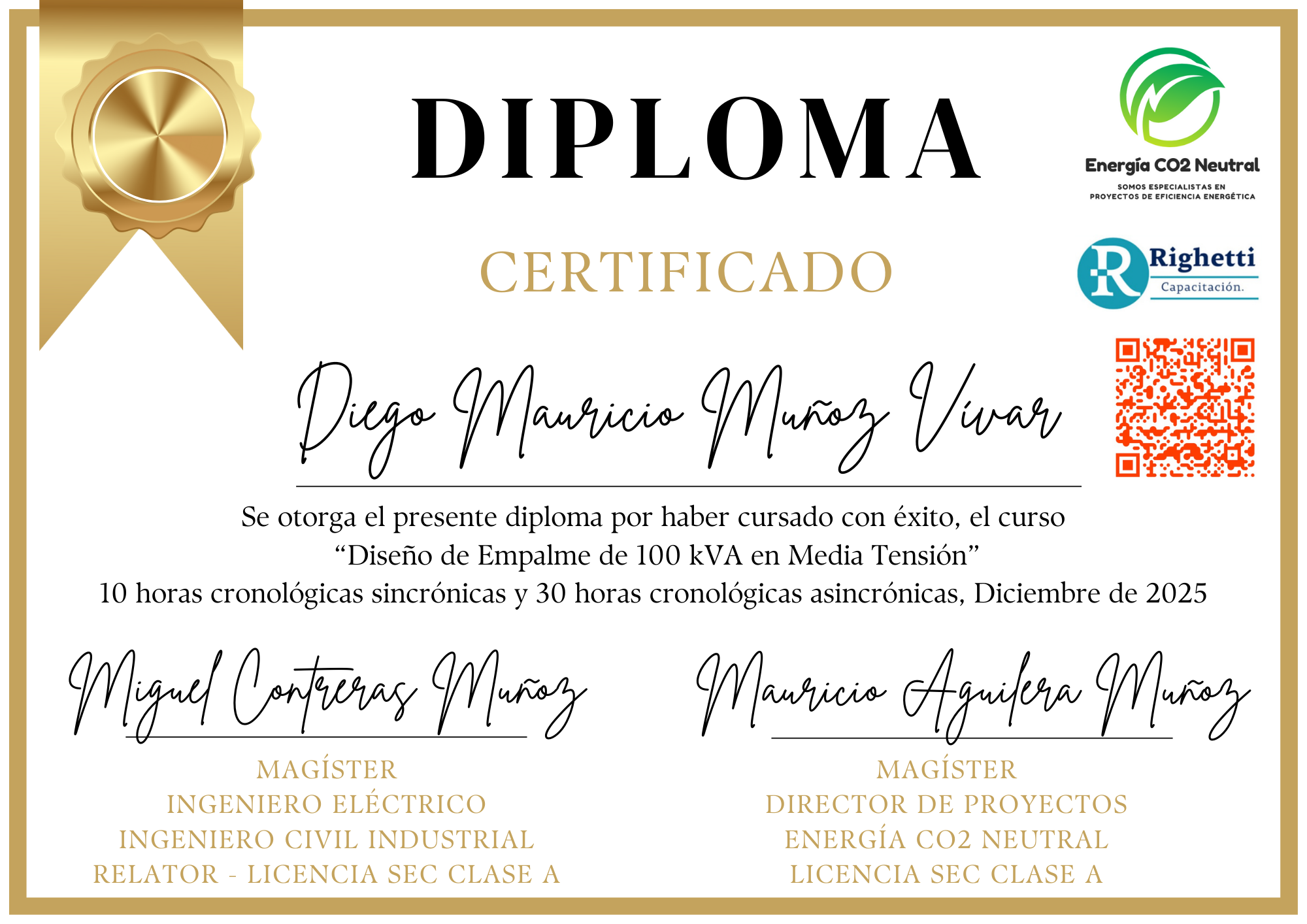 1.- Diploma Participación Curso Diego Mauricio Muñoz Vívar 1.- Diploma Participación Curso Diego Mauricio Muñoz Vívar