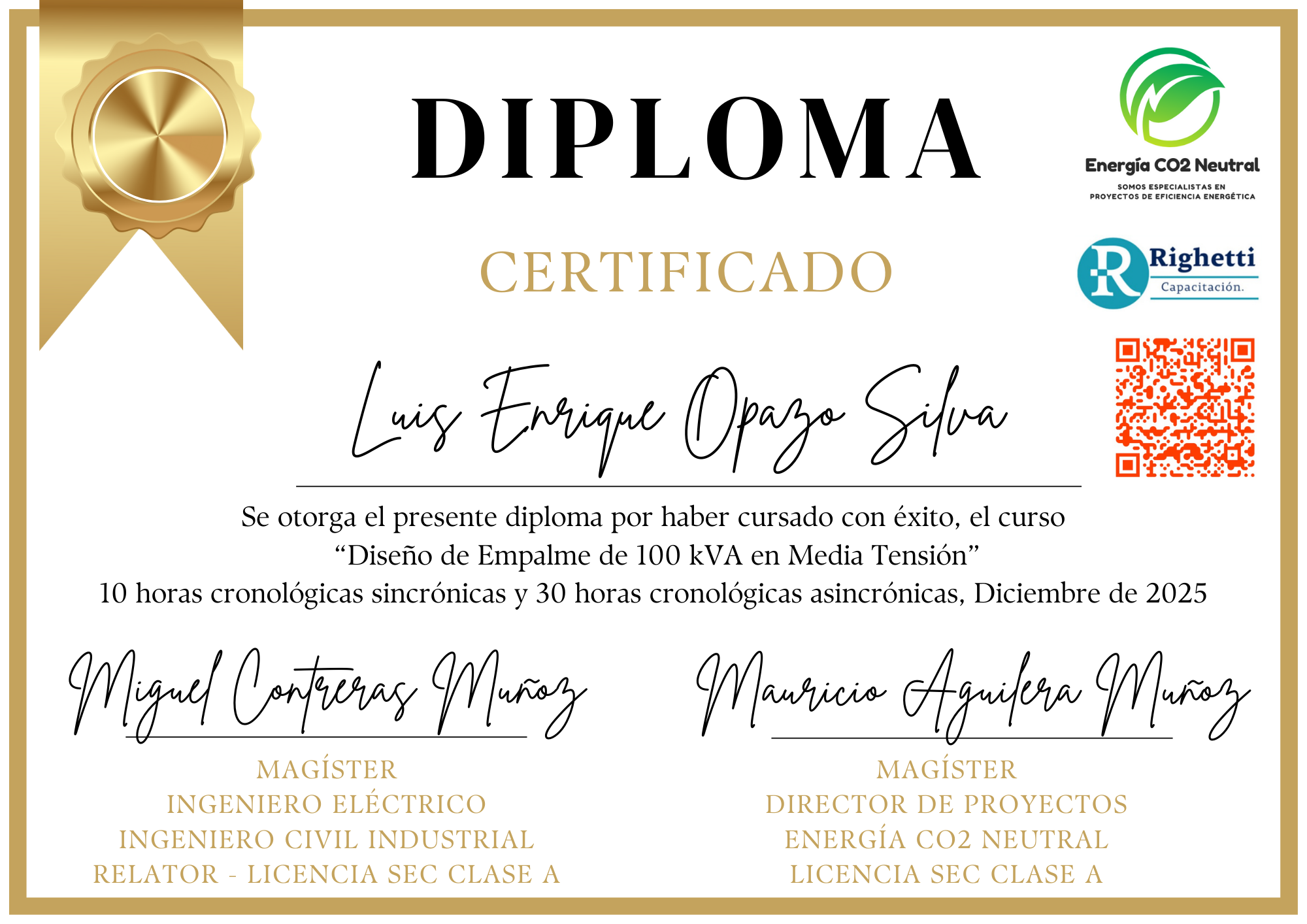 1.- Diploma Participación Curso Luis Enrique Opazo Silva 1.- Diploma Participación Curso Luis Enrique Opazo Silva