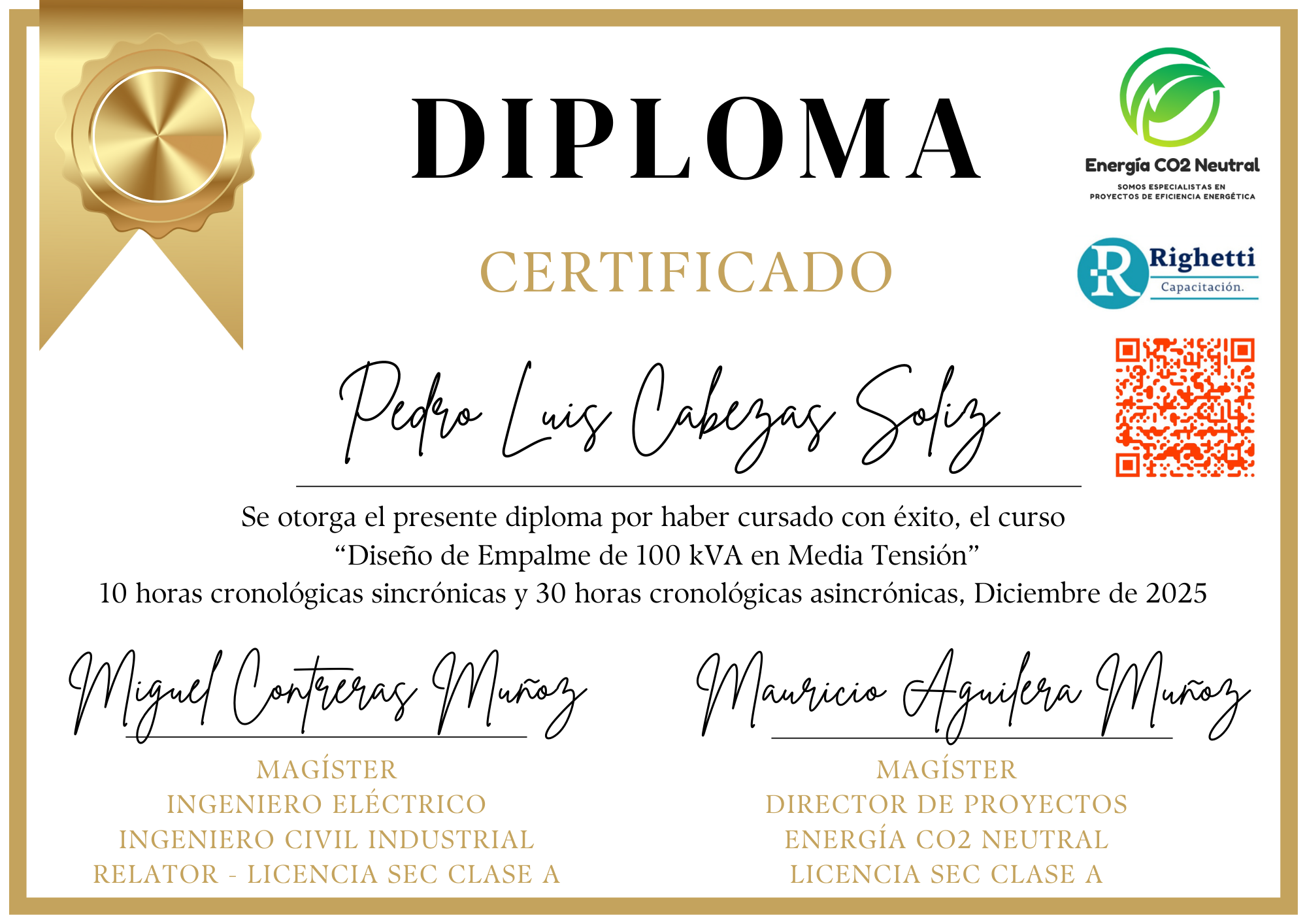 1.- Diploma Participación Curso Pedro Luis Cabezas Soliz 1.- Diploma Participación Curso Pedro Luis Cabezas Soliz